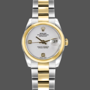 Rolex Datejust 179163 White Dial Diamond Domed Dezel 26MM Lady Replica Watch