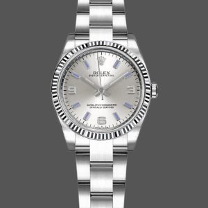 Rolex Oyster Perpetual 176234 Silver Dial Blue Baton 26MM Lady Replica Watch