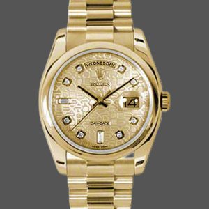 Rolex Day-Date 118208 Champagne Jubilee Dial 36mm Unisex Replica Watch