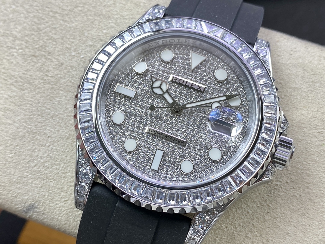 Rolex Yacht Master 226679TBR White Gold 42mm Baguette Diamond Watch - Image 5