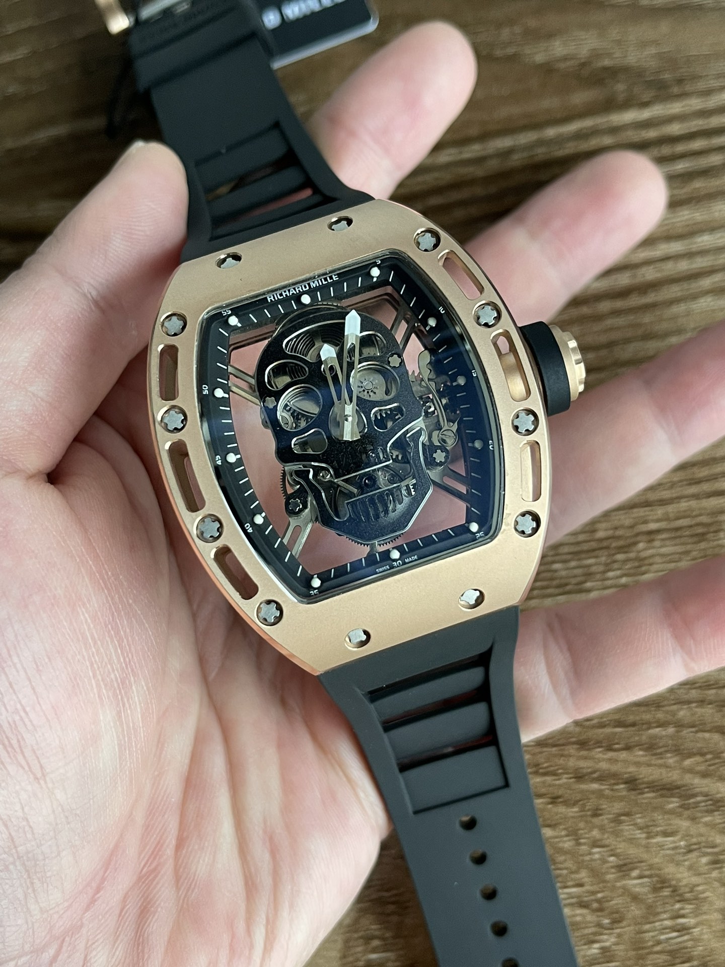 5 Colors Richard Mille Limited Edition RM52 Skull Titanium Tourbillon Openworked Dial - Image 17