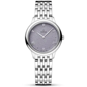 OMEGA De Ville Prestige 27.5mm Lavender Dial Ladies Bracelet Watch