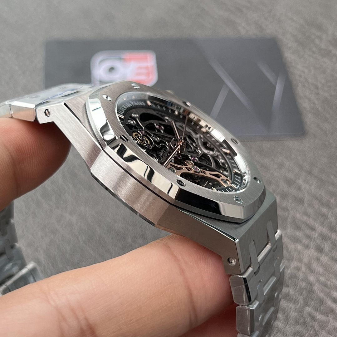 Audemars Piguet Royal Oak 15407ST.OO.1220ST.01 Grey Openworked Dial 41Mm Stainless Steel Super Clone - Image 4