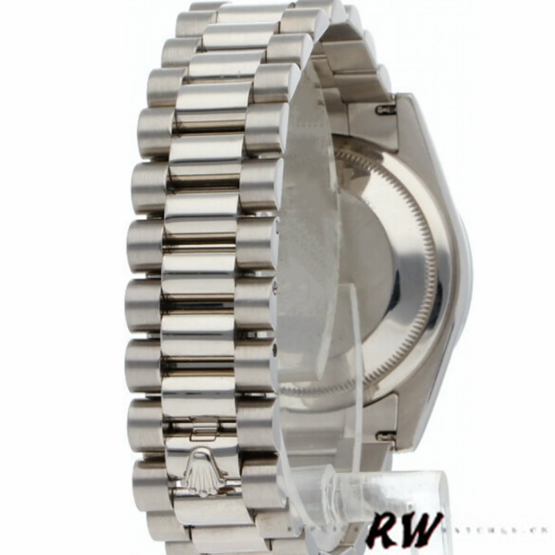 Rolex Day-Date 118389 White Gold Silver Dial 36MM Unisex Replica Watch - Image 6