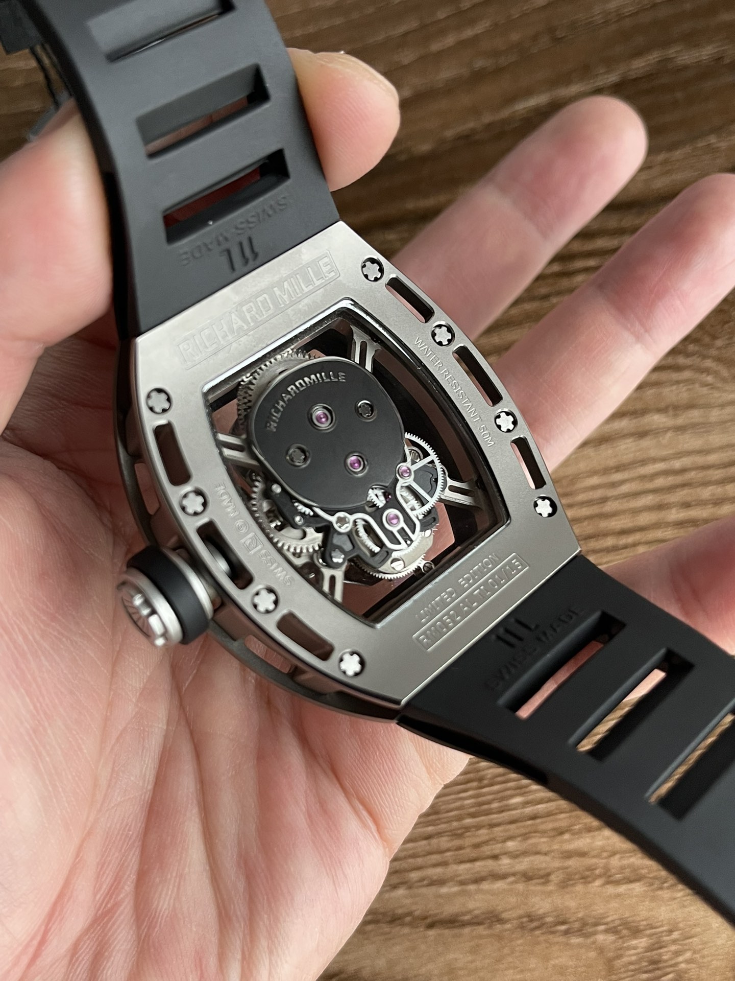 5 Colors Richard Mille Limited Edition RM52 Skull Titanium Tourbillon Openworked Dial - Image 12