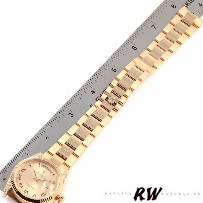 Rolex Day-Date 118338 Yellow gold Champagne Dial Roman Numerals 36mm Unisex Replica Watch - Image 5