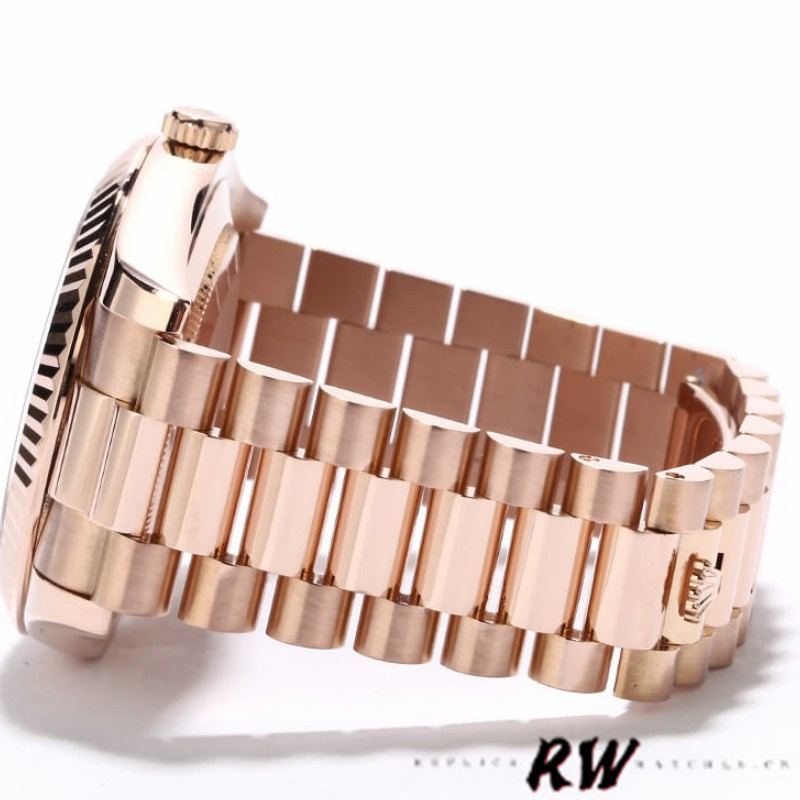 Rolex Day-Date 218235 Pink Roman Numerals Dial Rose Gold 41MM Mens Replica Watch - Image 5