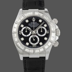 Rolex Cosmograph Daytona 116589 Black Diamond Dial 40MM Mens Replica Watch