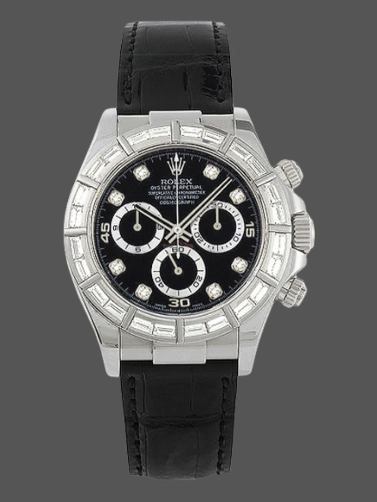 Rolex Cosmograph Daytona 116589 Black Diamond Dial 40MM Mens Replica Watch