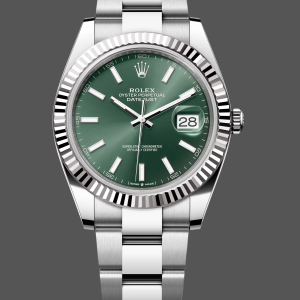 Rolex Datejust 41mm Fluted Bezel Green Dial m126334 0027 Mens Replica Watch