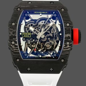 Richard Mille RM 035-02 Rafael Nadal NTPT Carbon on White Rubber Strap