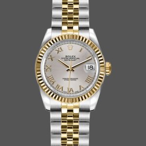 Rolex Datejust 179173 Silver Roman Numeral Dial 26MM Lady Replica Watch
