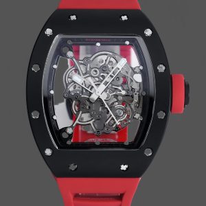 Richard Miller RM 055 RMUL2 NTPT Carbon Fiber Red Rubber Strap