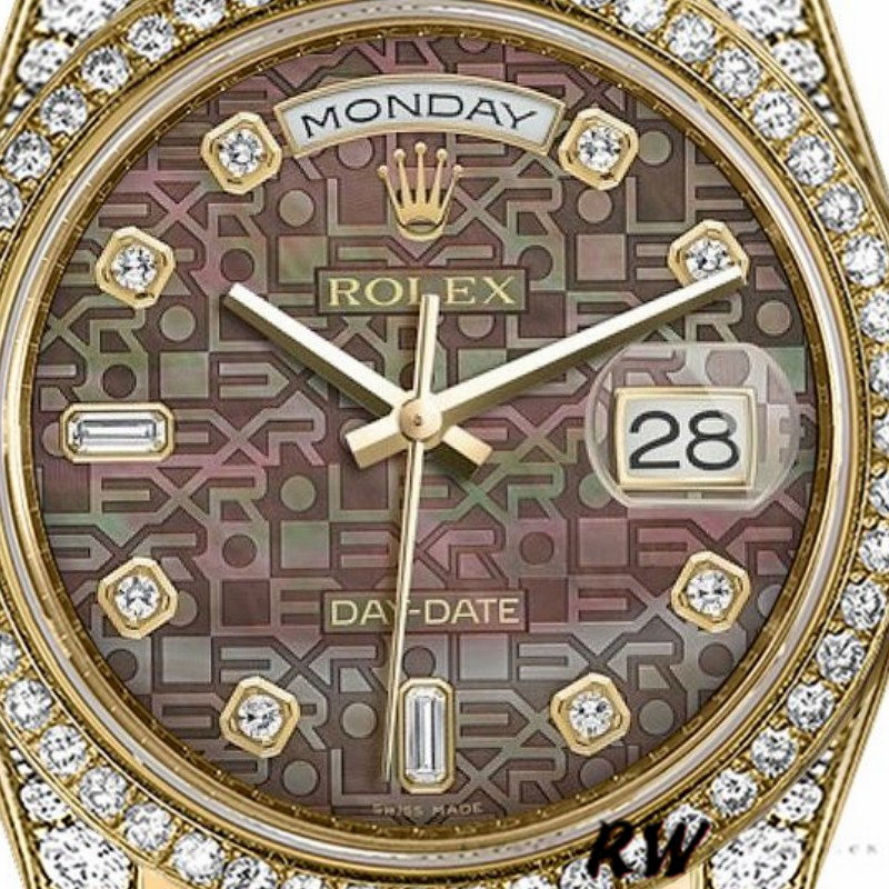 Rolex Day-Date 118388 Mother of Pearl Jubilee Diamond Dial 36mm Unisex Replica Watch - Image 2