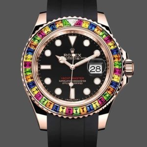 Rolex Yacht-Master 116695 Black Rubber Strap Black Dial 40MM Mens Replica Watch
