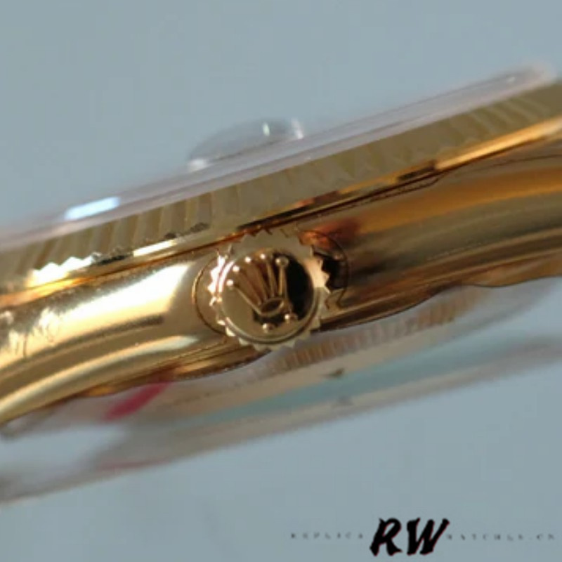 Rolex Day-Date 118238 Yellow Gold Blue Diamond Dial Unisex Replica Watch - Image 4