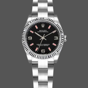 Rolex Oyster Perpetual 176234 Black Dial Fluted Bezel 26MM Lady Replica Watch