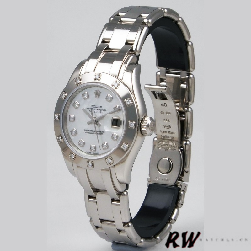 Rolex Pearlmaster 80319 MOP Diamond Dial 29MM Lady Replica Watch - Image 3