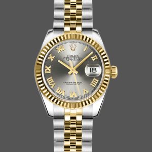 Rolex Datejust 179173 Grey Roman Numeral Dial 26MM Lady Replica Watch