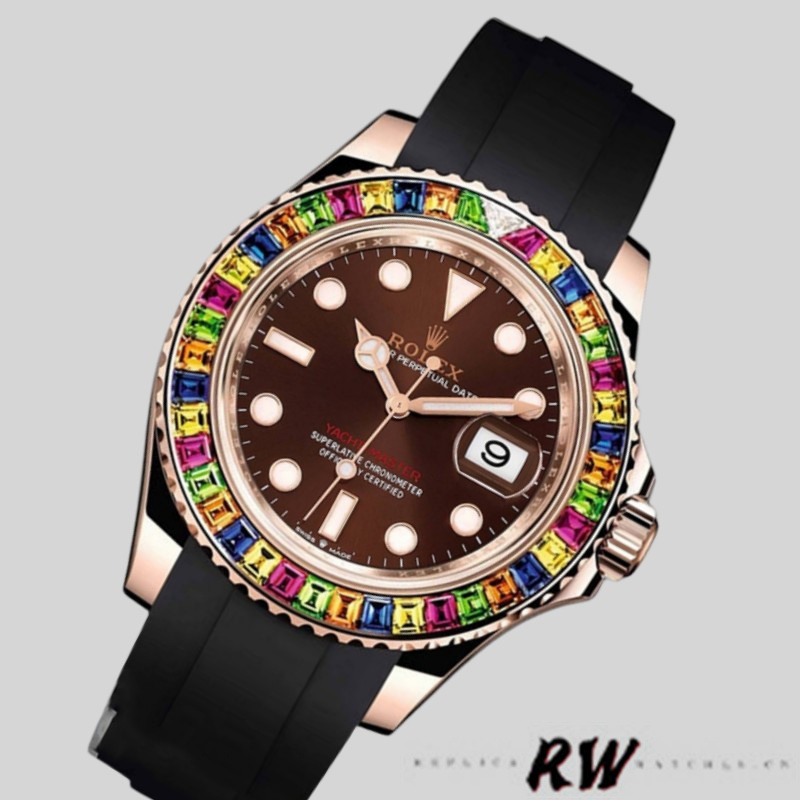 Rolex Yacht-Master 116695 Black Rubber Strap Brown Dial 40MM Mens Replica Watch - Image 2
