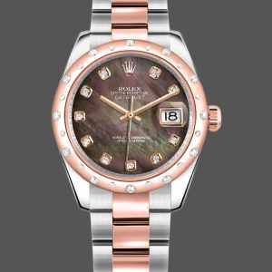 Rolex Datejust 178341 Black MOP Diamond Dial 31MM Lady Replica Watch