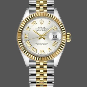 Rolex Datejust 279173 Silver Roman Numeral Dial Fluted Bezel 28mm Lady Replica Watch
