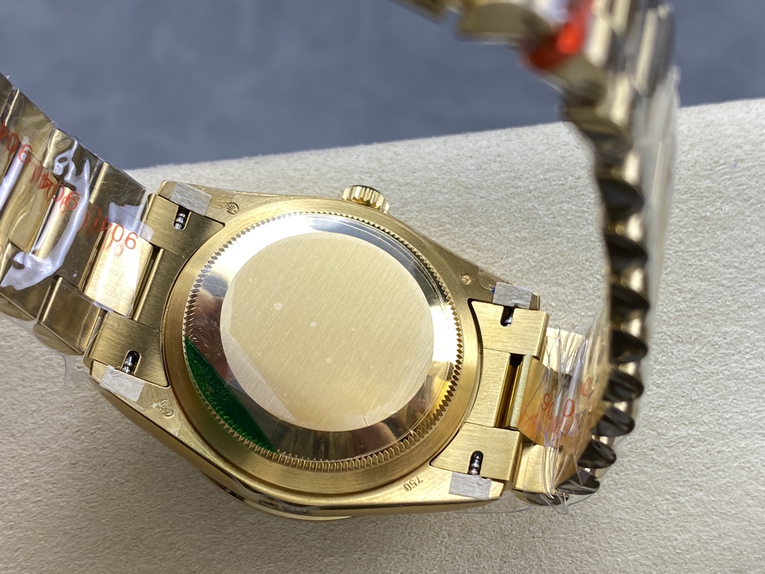 Rolex Day-Date 128348RBR Green Ombre Diamond Dial Yellow Gold 36MM Unisex Replica Watch - Image 9