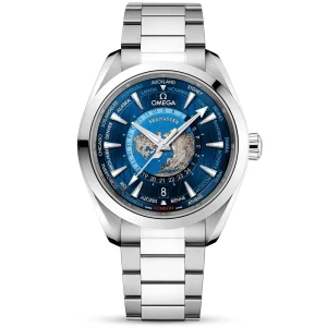 OMEGA Seamaster Aqua Terra GMT Worldtimer Steel 43mm Bracelet Watch