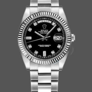 Rolex Day-Date 118239 Black Diamonds Dial 36mm Unisex Replica Watch