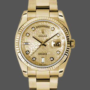 Rolex Day-Date 118238 Champagne Jubilee Diamond Dial 36mm Unisex Replica Watch