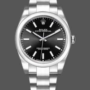 Rolex Oyster Perpetual 114300 Black Dial 39mm Mens Replica Watch