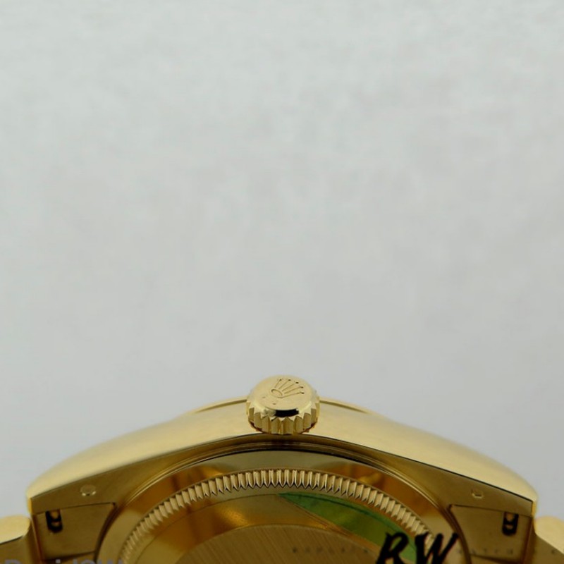 Rolex Day-Date 118208 Yellow Gold Meteorite Grey Diamond Dial 36mm Unisex Replica Watch - Image 5