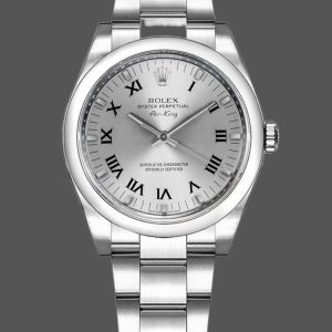 Rolex Oyster Perpetual Air-King 114200 Silver Dial 34mm Unisex replica watch