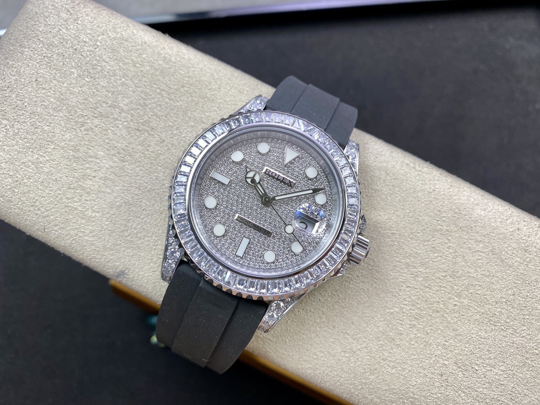 Rolex Yacht Master 226679TBR White Gold 42mm Baguette Diamond Watch - Image 7