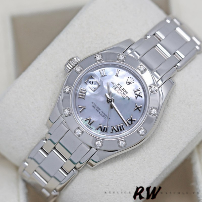 Rolex Pearlmaster 80319 MOP Roman Dial 29MM Lady Replica Watch - Image 3