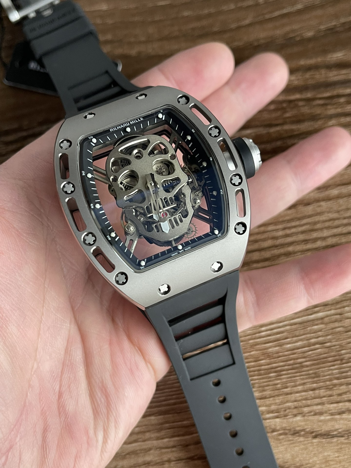 5 Colors Richard Mille Limited Edition RM52 Skull Titanium Tourbillon Openworked Dial - Image 8