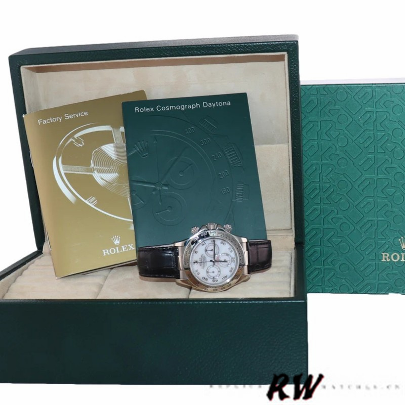 Rolex Daytona 116519 Mother of Pearl Arabic Dial 40mm Mens Replica Watch - Image 6