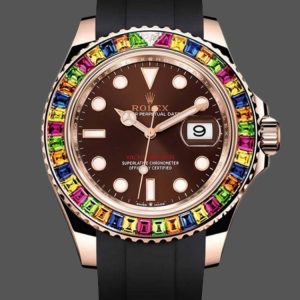 Rolex Yacht-Master 116695 Black Rubber Strap Brown Dial 40MM Mens Replica Watch