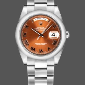 Rolex Day-Date 118209 White Gold Copper Brown Dial 36mm Unisex Replica Watch