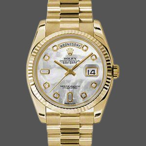 Rolex Day-Date 118238 Mother of Pearl White Dial 36mm Unisex Replica Watch