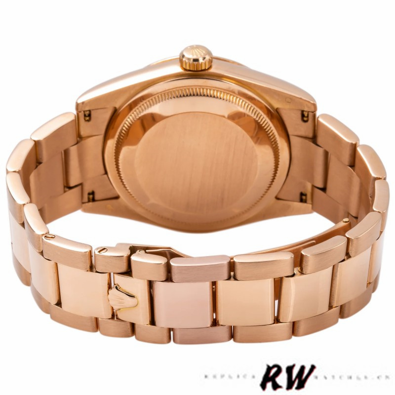 Rolex Day-Date 118235 Pink Roman Numeral dial Fluted Bezel 36mm Lady Replica Watch - Image 4