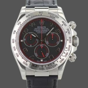 Rolex Daytona 116519 Black Racing Dial Leather strap 40mm Mens Replica Watch