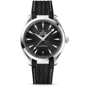 OMEGA Seamaster Aqua Terra 41mm Black Dial Men's Rubber Strap Watch