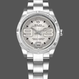 Rolex Oyster Perpetual 177210 Silver Maxi Arabic Dial 31mm Lady Replica Watch