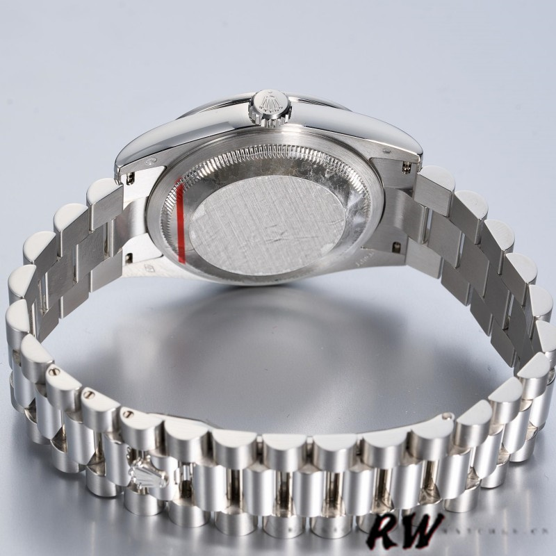 Rolex Day Date 118346 Platinum Diamond Bezel Meteorite Dial 36mm Unisex Replica Watch - Image 5