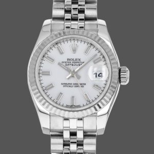 Rolex Datejust 179174 White Index Dial Fluted Bezel 26MM Lady Replica Watch