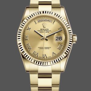 Rolex Day-Date 118238 Champagne Dial Yellow gold 36mm Unisex Replica Watch