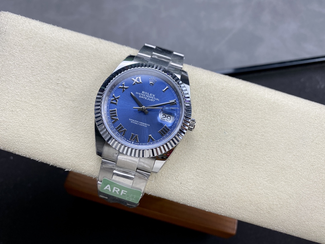 Rolex Datejust 126334 0025 Fluted Bezel Blue Roman Numeral Dial 41MM Mens Replica Watch - Image 6