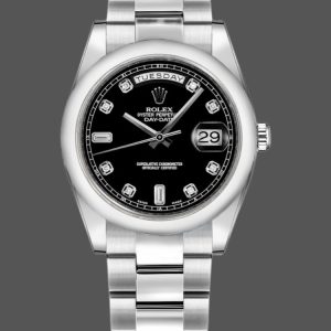 Rolex Day-Date 118209 Black dial 36mm Unisex Replica Watch