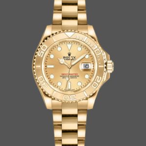 Rolex Yacht-Master 169628 Yellow Gold Champagne Dial 29mm Lady Replica Watch